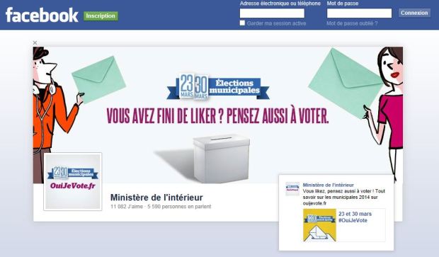 oui je vote page facebook accès