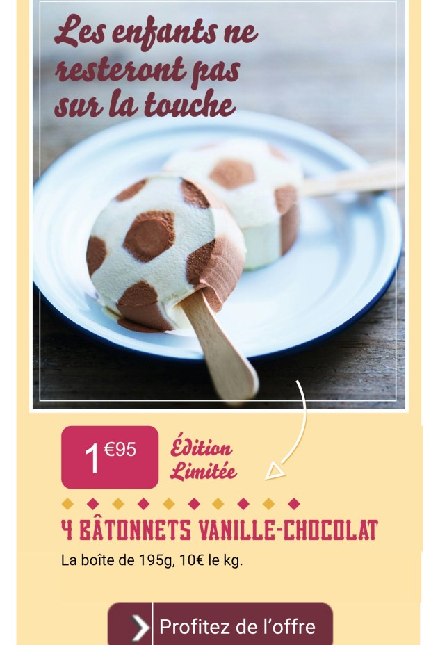 Foot et glaces pour enfants